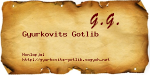 Gyurkovits Gotlib névjegykártya